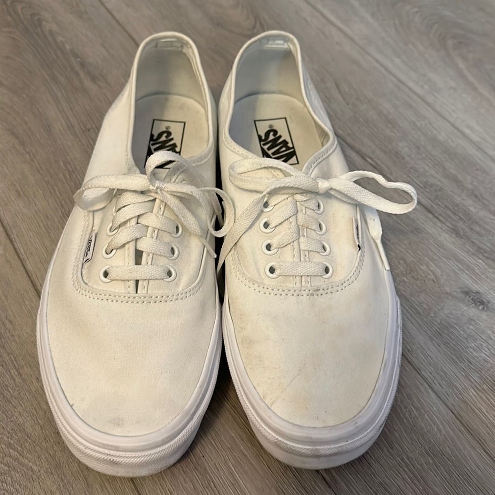 Vans canvas deck shoes.